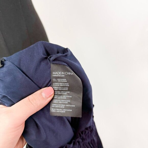CLUB MONACO SILKY PLEATED SKIRT WITH SIDE SLIT AND ADJUSTABLE STRING - Picture 7 of 7
